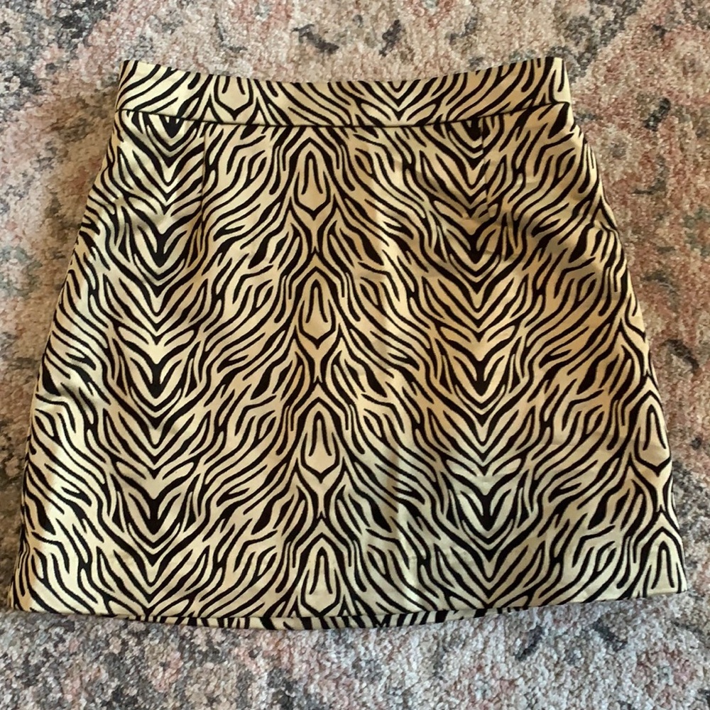 Zebra print skirt
